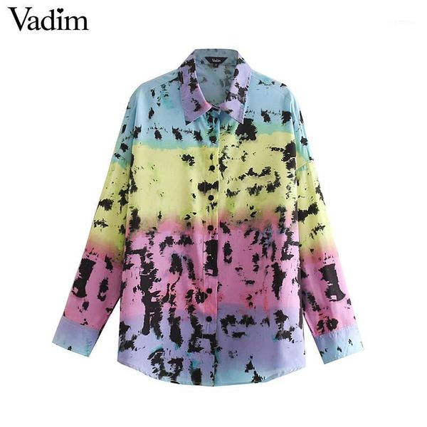 vadim women colorful print loose blouse turn down collar button long sleeve vintage shirt casual female chic blusas lb2201, White
vadim women colorful print loose blouse turn down collar button long sleeve vintage shirt casual female chic blusas lb2201, White