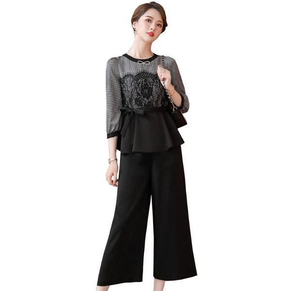 women pink black pant suit elegant ladies latest lace decoration 2 pieces set s-5xl, White
women pink black pant suit elegant ladies latest lace decoration 2 pieces set s-5xl, White