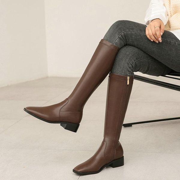 boots square toe zipper ladies heel concise women dress shoes fashion knee high size 34-431, Black
boots square toe zipper ladies heel concise women dress shoes fashion knee high size 34-431, Black