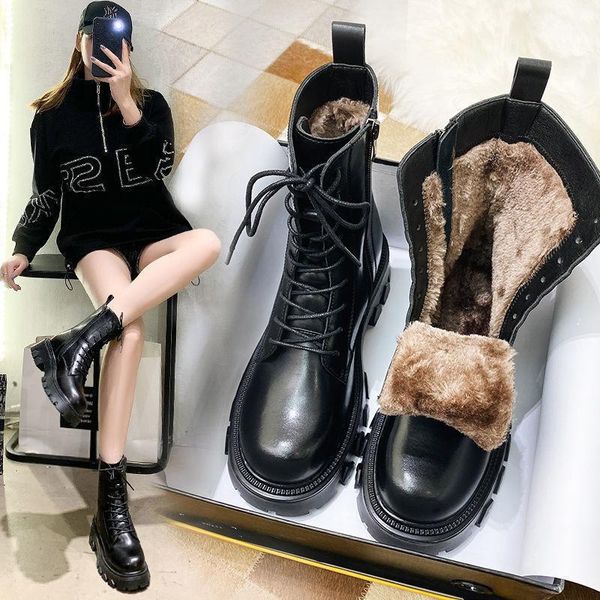waterproof microfiber leather snow boots,2020 women's shoes warm plush for cold winter,round toe,thick bottom,female footware1, Black
waterproof microfiber leather snow boots,2020 women's shoes warm plush for cold winter,round toe,thick bottom,female footware1, Black