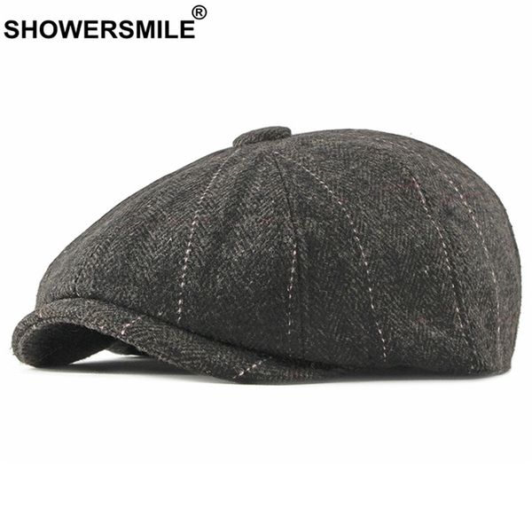 showersmile tweed newsboy cap men wool herringbone flat cap winter grey striped male british style gatsby cap hat adjustable t200715, Blue;gray
showersmile tweed newsboy cap men wool herringbone flat cap winter grey striped male british style gatsby cap hat adjustable t200715, Blue;gray
