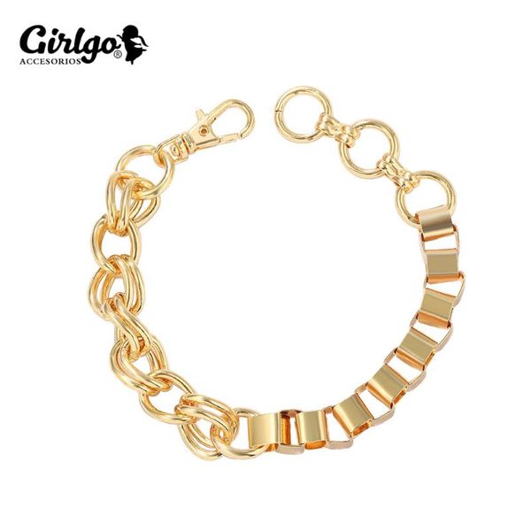 girlgo punk bracelets for women irregular metal gold color twist chain round aesthetic fashion jewelry accessories wedding gift, Black
girlgo punk bracelets for women irregular metal gold color twist chain round aesthetic fashion jewelry accessories wedding gift, Black