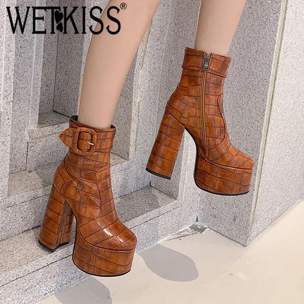 boots wetkiss high heels platform women emboss pu ankle boot female zip buckle shoes ladies square toe winter 2021 1, Black
boots wetkiss high heels platform women emboss pu ankle boot female zip buckle shoes ladies square toe winter 2021 1, Black