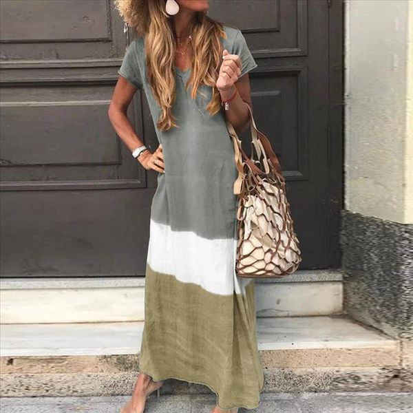 women dresses plus size daily plus size cotton tie dyed color block loose v neck short sleeve maxi dress dropshipping 30, Black;gray
women dresses plus size daily plus size cotton tie dyed color block loose v neck short sleeve maxi dress dropshipping 30, Black;gray
