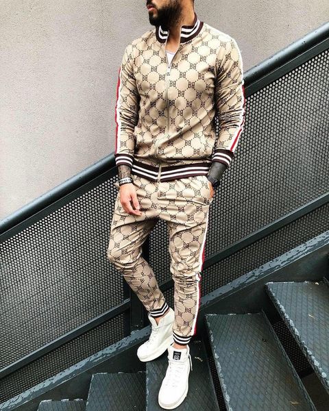 2020 new men's sportswear trousers + jacket fitness cotton men's suit jogger casual streetwear fashion men's clothing x1218, Gray
2020 new men's sportswear trousers + jacket fitness cotton men's suit jogger casual streetwear fashion men's clothing x1218, Gray
