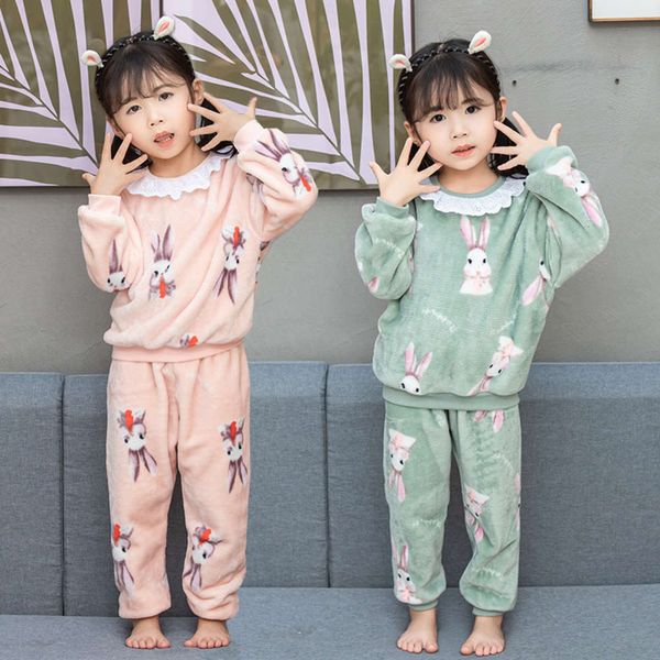 winter girls' and pajamas flannel autumn 1-year-old 3-year-old long sve thickened warm children's coral cashmere home wear, Blue;red
winter girls' and pajamas flannel autumn 1-year-old 3-year-old long sve thickened warm children's coral cashmere home wear, Blue;red