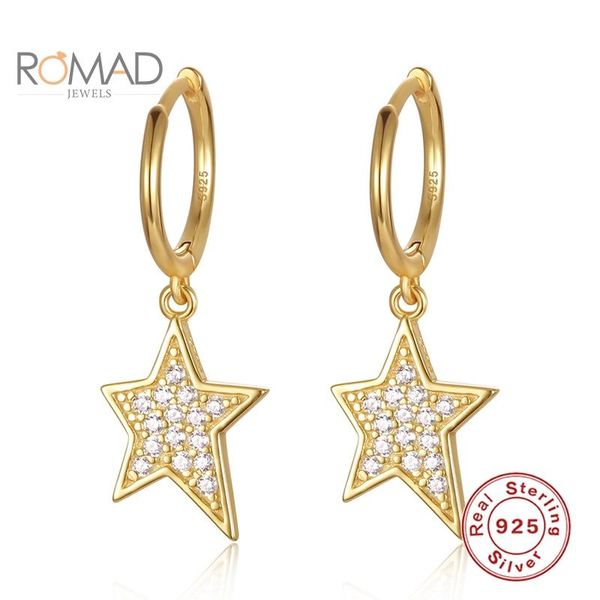 romad 925 sterling silver earrings for women european and american fashion all-match diamond earrings jewelry aretes de mujer, Golden;silver 
romad 925 sterling silver earrings for women european and american fashion all-match diamond earrings jewelry aretes de mujer, Golden;silver