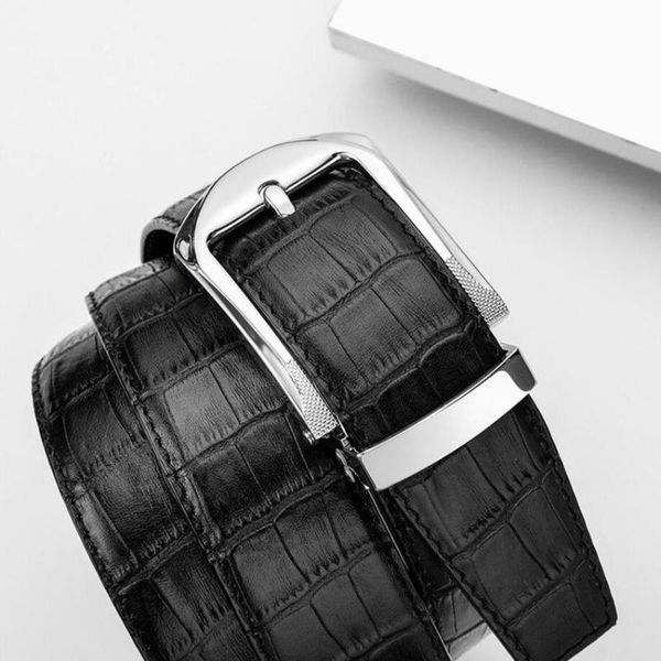 genuin leather crocodile grain belt designer cowskin male alligator belt jeans real leather fashion strap waistband xks186, Black;brown 
genuin leather crocodile grain belt designer cowskin male alligator belt jeans real leather fashion strap waistband xks186, Black;brown