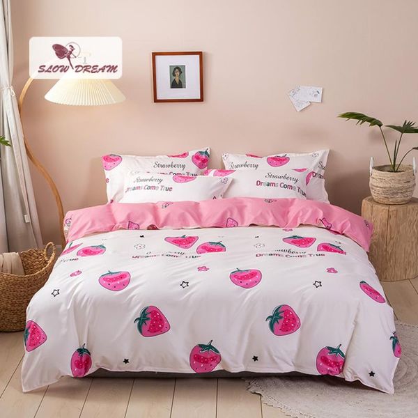 bedding sets slowdream pink strawberry home decor set duvet cover fitted sheet elastic band double mattress
bedding sets slowdream pink strawberry home decor set duvet cover fitted sheet elastic band double mattress
