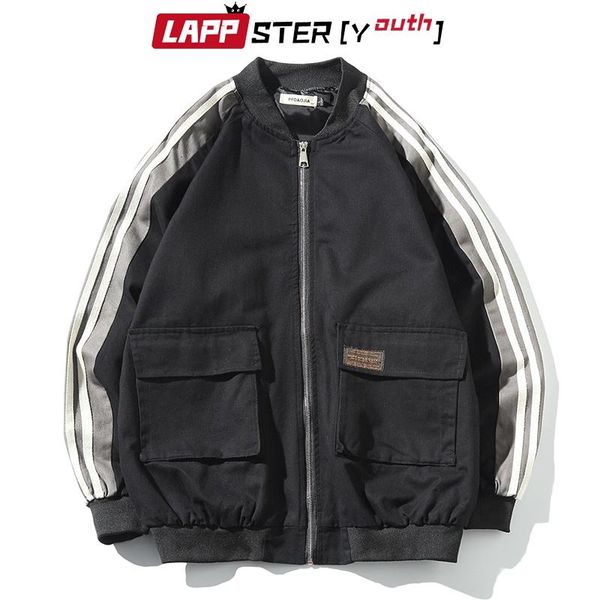 men's jackets lappster men side striped bomber coats 2021 man streetwear harajuku windbreaker cargo baseball vintage plus size, Black;brown
men's jackets lappster men side striped bomber coats 2021 man streetwear harajuku windbreaker cargo baseball vintage plus size, Black;brown