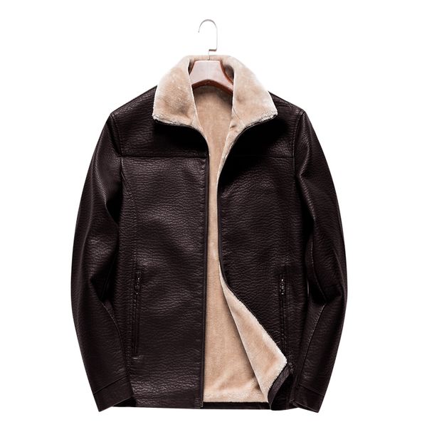 leather motorcycle and short men's a more velvet warm lapel custom jacket, Black
leather motorcycle and short men's a more velvet warm lapel custom jacket, Black