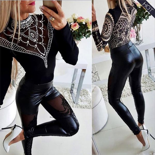 fashion womens full length bandage lace leggings elegant black pants pu leather skinny bodycon high waist trousers streetwear, Black;white
fashion womens full length bandage lace leggings elegant black pants pu leather skinny bodycon high waist trousers streetwear, Black;white