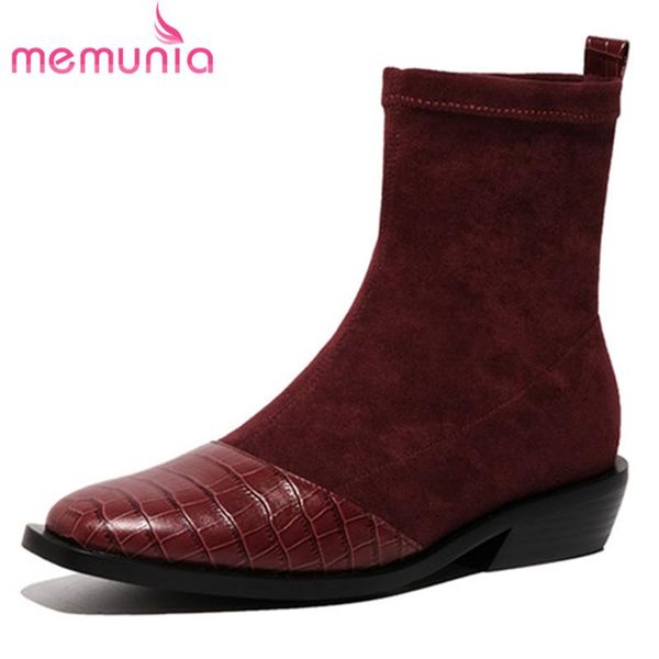 boots memunia 2021 genuine leather stretch flock ankle woman shoes comfortable low heel casual ladies, Black
boots memunia 2021 genuine leather stretch flock ankle woman shoes comfortable low heel casual ladies, Black