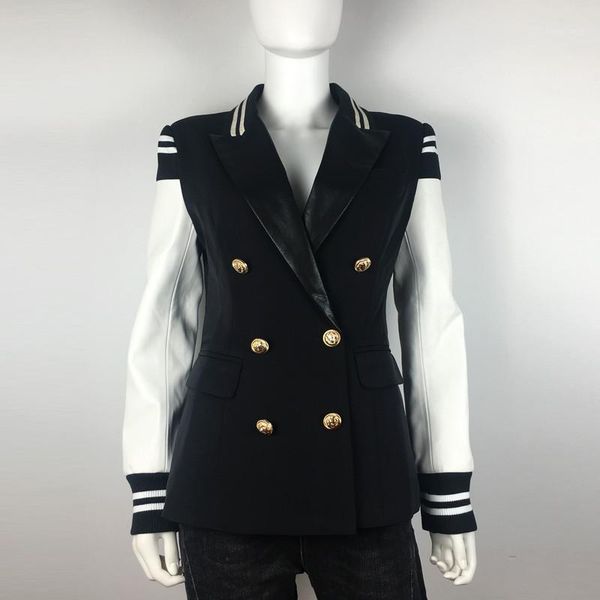 plus size 2020 fall winter women blazer coat full sleeve lion double breasted cotton spliced faux leather jacket1, White;black
plus size 2020 fall winter women blazer coat full sleeve lion double breasted cotton spliced faux leather jacket1, White;black