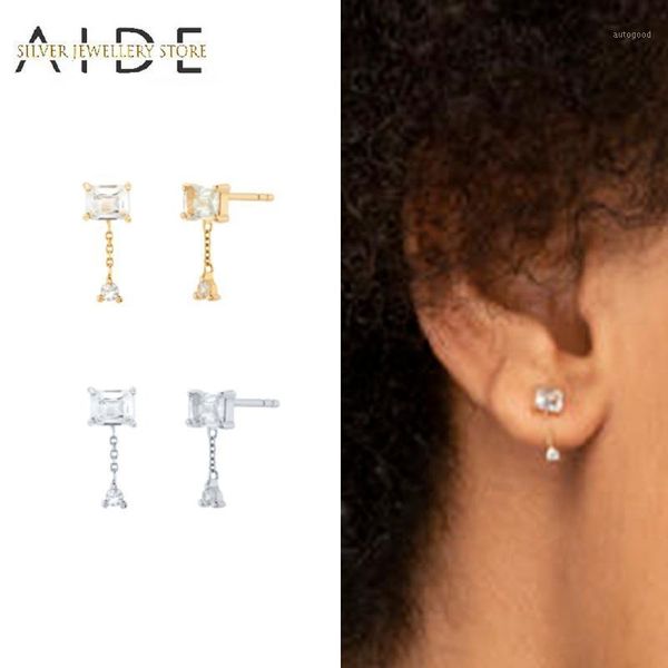 stud aide geometric square zircon earrings for women fashion short chain pendientes pierced earings silver 925 jewelry kolczyki1, Golden;silver
stud aide geometric square zircon earrings for women fashion short chain pendientes pierced earings silver 925 jewelry kolczyki1, Golden;silver
