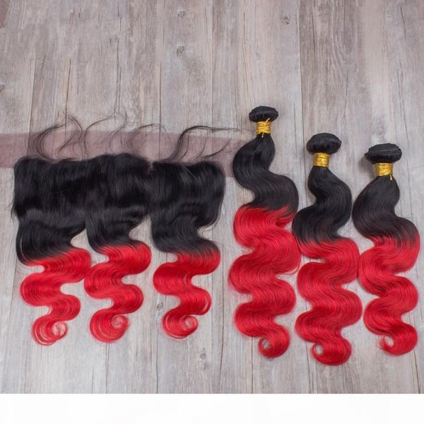 part body wave lace frontal 13x4 with 3bundles two tone 1b red dark root peruvian virgin ombre human hair weave with frontal, Black
part body wave lace frontal 13x4 with 3bundles two tone 1b red dark root peruvian virgin ombre human hair weave with frontal, Black