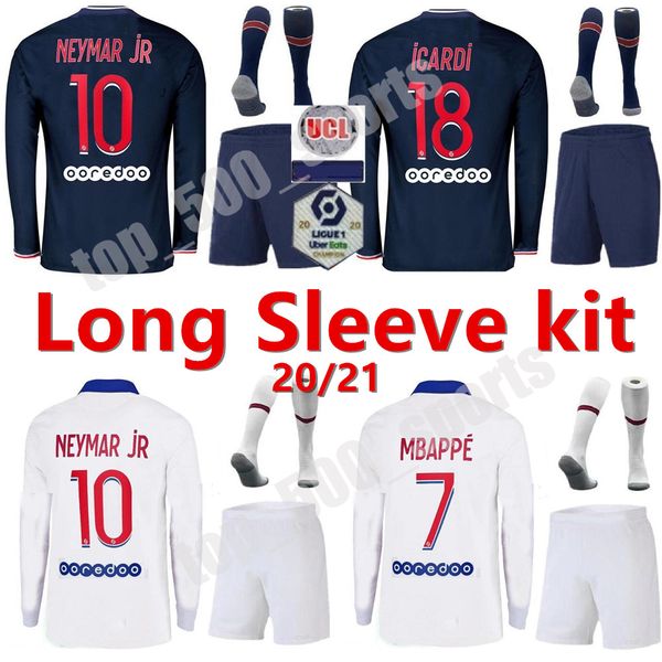 2020 2021 men long sleeve soccer jersey 20 21 mbappe sarabia paredes uniform mens neymar jr choupo moting icardi kit football shirt, Black
2020 2021 men long sleeve soccer jersey 20 21 mbappe sarabia paredes uniform mens neymar jr choupo moting icardi kit football shirt, Black