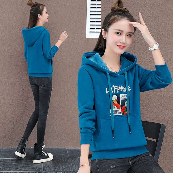 women's hooded sweater short thick plush autumn and clothes 2020 new winter loose coat foreign style top, Black
women's hooded sweater short thick plush autumn and clothes 2020 new winter loose coat foreign style top, Black