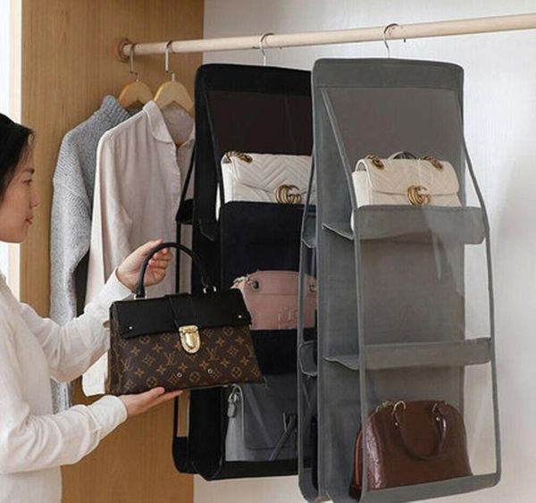 6 pocket folding hanging large clear handbag purse storage holder anti-dust organiz wmtwzq loveshop01
6 pocket folding hanging large clear handbag purse storage holder anti-dust organiz wmtwzq loveshop01