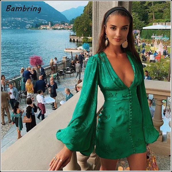 casual dresses women elegant satin mini dress lady vintage green deep v neck button chic lantern sleeve evening party designer dresses1, Black;gray
casual dresses women elegant satin mini dress lady vintage green deep v neck button chic lantern sleeve evening party designer dresses1, Black;gray