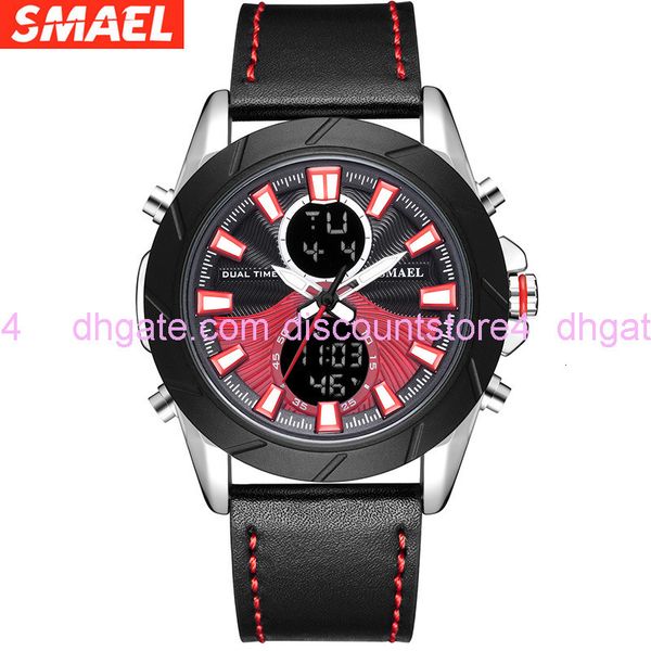 smael smier new watch outdoor sports multifunctional electronic watch men's waterproof leather watch, Silver
smael smier new watch outdoor sports multifunctional electronic watch men's waterproof leather watch, Silver