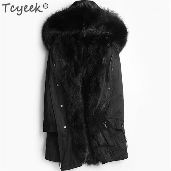 tcyeek real fur coat men winter warm raccoon fur parka hooded midum long jacket thick real natural outwear lwl11131, Tan;black
tcyeek real fur coat men winter warm raccoon fur parka hooded midum long jacket thick real natural outwear lwl11131, Tan;black
