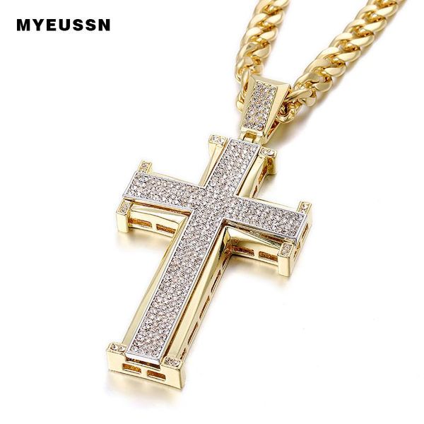 pendant necklaces bling cross iced out black/white crystal charm gold color chain men necklace father's day gift hip hop jewelry, Silver
pendant necklaces bling cross iced out black/white crystal charm gold color chain men necklace father's day gift hip hop jewelry, Silver