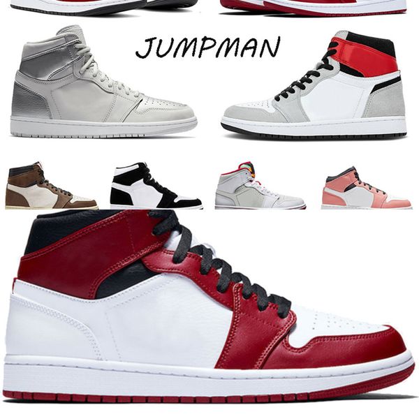 high og 2020 mens basketball shoes mid chicago toe black new metallic silver light smoke grey sneakers jumpman tie dye women trainers 36-46, White;red
high og 2020 mens basketball shoes mid chicago toe black new metallic silver light smoke grey sneakers jumpman tie dye women trainers 36-46, White;red
