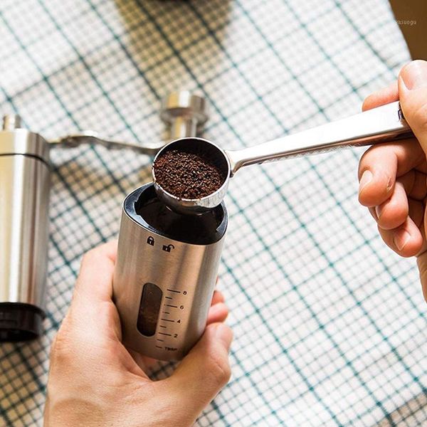 new manual coffee grinder- hand conical coffee bean grinder with ceramic mechanism by flafster kitchen- portable stainless steel1
new manual coffee grinder- hand conical coffee bean grinder with ceramic mechanism by flafster kitchen- portable stainless steel1
