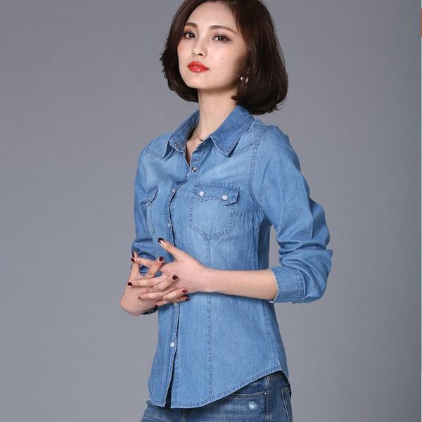 s-2xl women's denim shirt spring 2020 autumn fashion all-macth solid long-sleeve denim cotton girl student outerwear female, White
s-2xl women's denim shirt spring 2020 autumn fashion all-macth solid long-sleeve denim cotton girl student outerwear female, White