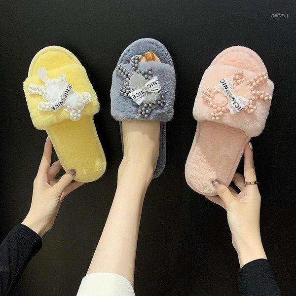new fashion winter slippers pearl bear faux fur women slippers warm shoes woman flip flops fur female slides plus size1, Black
new fashion winter slippers pearl bear faux fur women slippers warm shoes woman flip flops fur female slides plus size1, Black