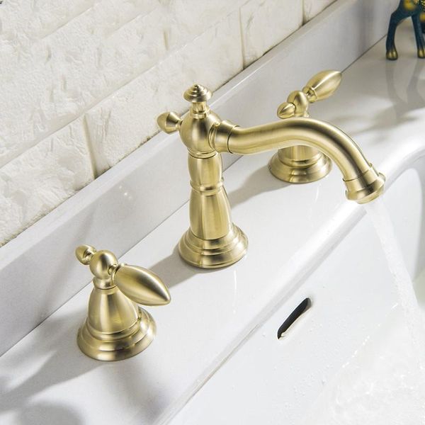 bathroom sink faucets luxury brushed gold brass copper faucet two handle three hole basin perfect cold water mixer
bathroom sink faucets luxury brushed gold brass copper faucet two handle three hole basin perfect cold water mixer