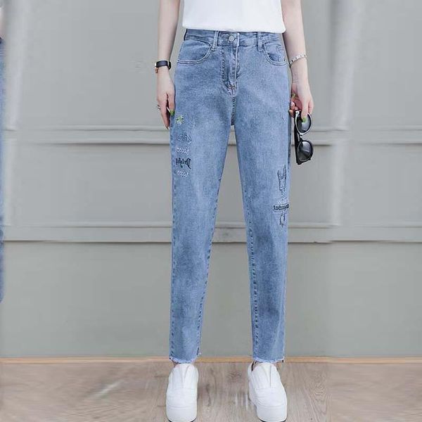 women's jeans spring autumn women high waist loose casual ankle-length femme straight trendy lady trouser kk0095, Blue
women's jeans spring autumn women high waist loose casual ankle-length femme straight trendy lady trouser kk0095, Blue