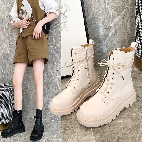 2020 ankle boots women leather solid platform gothic shoes sleeve side zipper elegant lace up fashion ankle boots women shoes1, Black
2020 ankle boots women leather solid platform gothic shoes sleeve side zipper elegant lace up fashion ankle boots women shoes1, Black