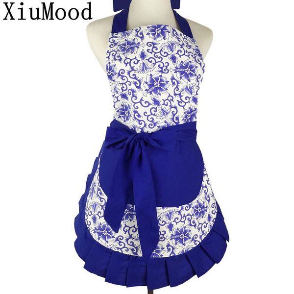 aprons xiumood apron's for women navy blue cotton canvas print apron belt big pocket kitchen cook waiter antifouling bib
aprons xiumood apron's for women navy blue cotton canvas print apron belt big pocket kitchen cook waiter antifouling bib