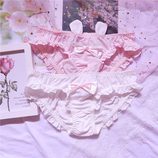 japanese stereoscopic rabbit ears cute low-waist panties underwear soft sister pink shredded milk student girl bowknot briefs c1211, Black;white
japanese stereoscopic rabbit ears cute low-waist panties underwear soft sister pink shredded milk student girl bowknot briefs c1211, Black;white