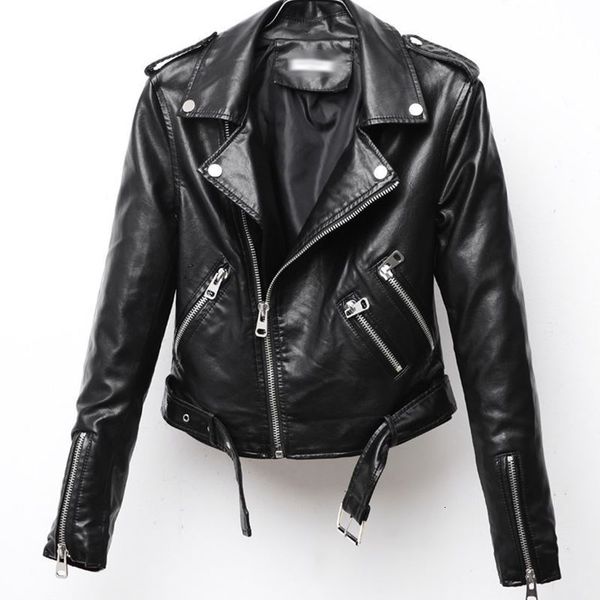2021 new women's fake punk leather coats autumn fashion office lady short turn-down thin collar and versatile multi-color coat t080, Black
2021 new women's fake punk leather coats autumn fashion office lady short turn-down thin collar and versatile multi-color coat t080, Black