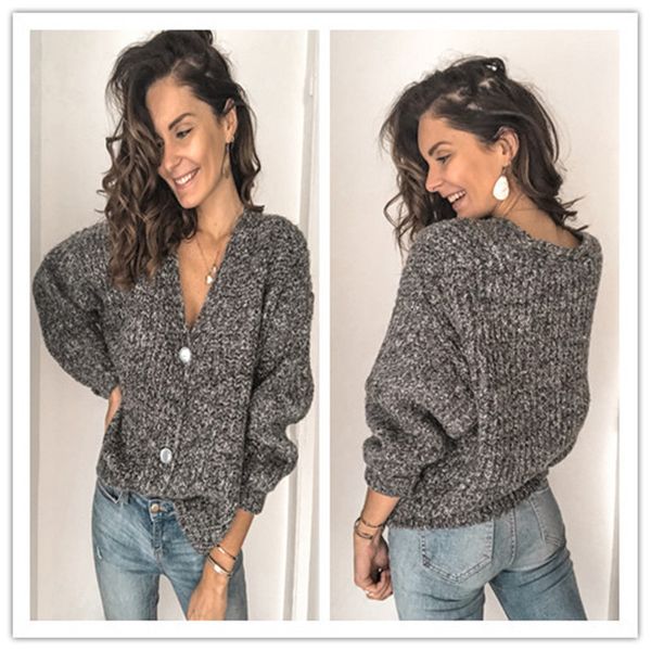 cross-border 2020 autumn and winter european and american new eaby floral single-breasted sweater casual v-neck sweater for women, White
cross-border 2020 autumn and winter european and american new eaby floral single-breasted sweater casual v-neck sweater for women, White