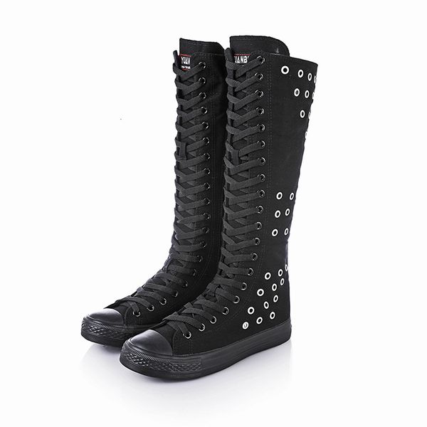 high-canvas shoes fashion women's boots hollow autumn vents with side zipper women high boots dance shoes. xz-106, Black
high-canvas shoes fashion women's boots hollow autumn vents with side zipper women high boots dance shoes. xz-106, Black