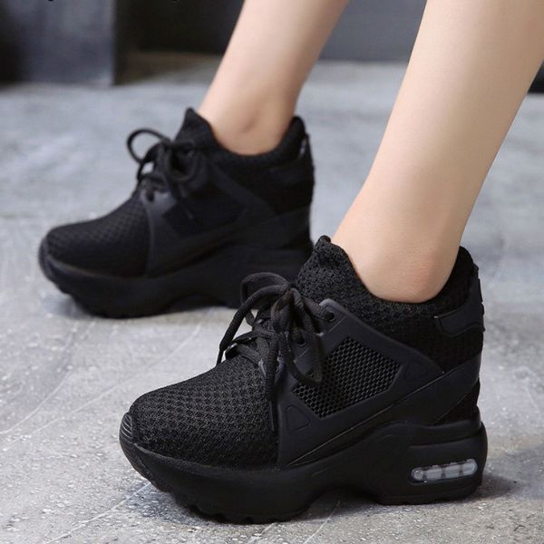 women platform breathable high autumn heels, casual shoes, growing height, woman shoes outdoors., Black
women platform breathable high autumn heels, casual shoes, growing height, woman shoes outdoors., Black
