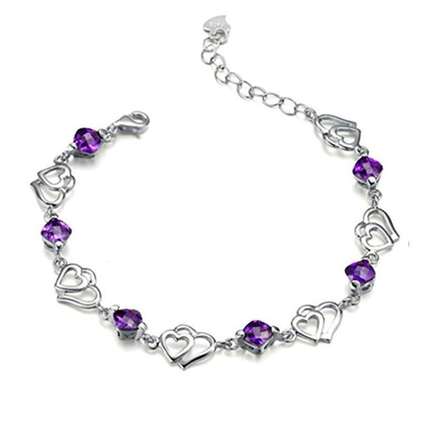 charm bracelets double heart bracelet charms purple crystal & bangles for women silver color plated jewelry bileklik pulseira, Golden;silver
charm bracelets double heart bracelet charms purple crystal & bangles for women silver color plated jewelry bileklik pulseira, Golden;silver