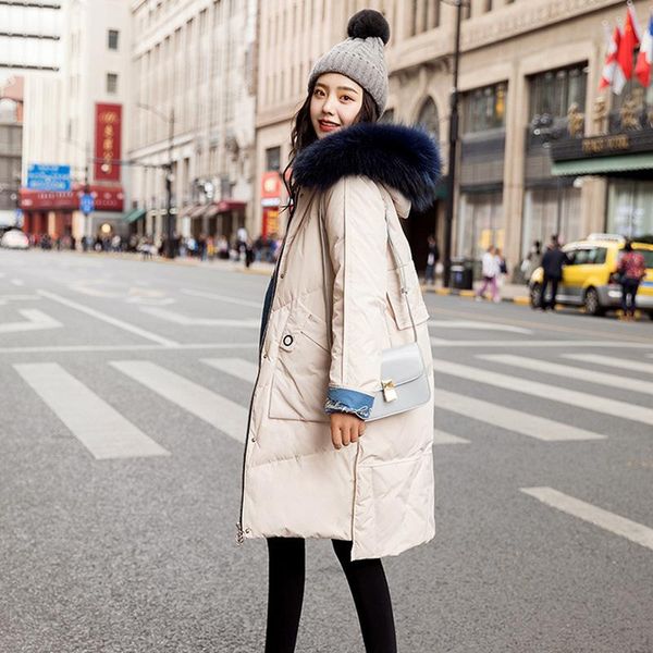 women down jacket 2020 new winter coat big real fur collar women long thickening warm hooded duck down coat female parka ns1524, Black
women down jacket 2020 new winter coat big real fur collar women long thickening warm hooded duck down coat female parka ns1524, Black