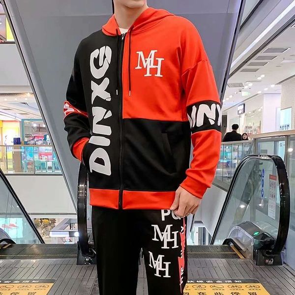 new spring and autumn handsome suit men's sportswear korean fashion two piece student's clothes, Gray
new spring and autumn handsome suit men's sportswear korean fashion two piece student's clothes, Gray