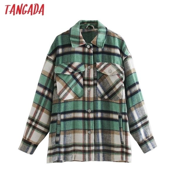 tangada women green plaid pattern thick coats jacket loose long sleeves pocket ladies elegant autumn winter coat 3h107 201221, Black
tangada women green plaid pattern thick coats jacket loose long sleeves pocket ladies elegant autumn winter coat 3h107 201221, Black