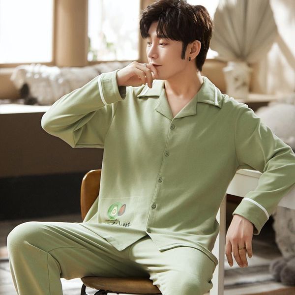 men's sleepwear comfortable pajamas loose large size long-sleeved casual home clothes for big boys autumn cotton avocado, Black;brown
men's sleepwear comfortable pajamas loose large size long-sleeved casual home clothes for big boys autumn cotton avocado, Black;brown