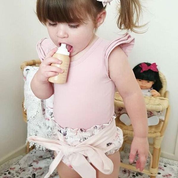 summer newborn infant baby girls clothing flying sleeve romper +flower print big bow shorts pants + headband clothes1, White
summer newborn infant baby girls clothing flying sleeve romper +flower print big bow shorts pants + headband clothes1, White