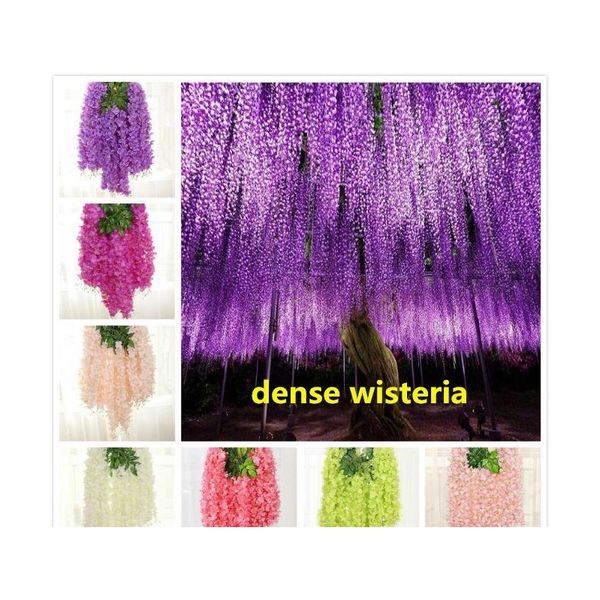 110cm dense wisteria flower artificial silk flower vine elegant wisteria vine rattan for wedding garden home parties decoration
110cm dense wisteria flower artificial silk flower vine elegant wisteria vine rattan for wedding garden home parties decoration