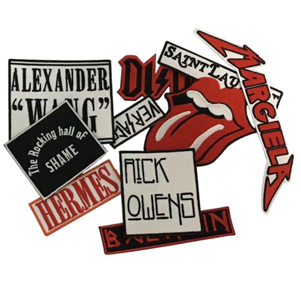 fashion mix 9 pcs rock punk style brand embroidery iron on patches front size diy patch for clothes bag applique, Black
fashion mix 9 pcs rock punk style brand embroidery iron on patches front size diy patch for clothes bag applique, Black
