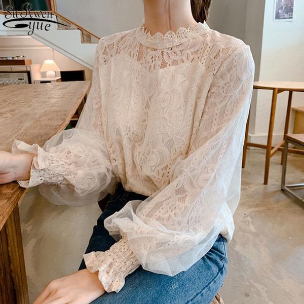 autumn new camisa see-through lantern long sleeve lace women's shirt vintage blouse women 2021 sweet korean female 104561, White
autumn new camisa see-through lantern long sleeve lace women's shirt vintage blouse women 2021 sweet korean female 104561, White