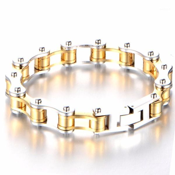 silver color/gold color bracelet stainless steel link motor bike chain men classic bicycle chain bracelet jewelry 20.5cm length1, Black
silver color/gold color bracelet stainless steel link motor bike chain men classic bicycle chain bracelet jewelry 20.5cm length1, Black